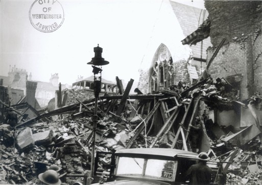 Photo:Bomb damage around St Ann's Lane SW1, 11 November 1940
