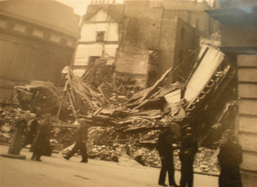 Photo:24 Greek Street damage, October 1940