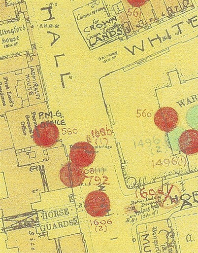 Photo:Bomb Map, Whitehall