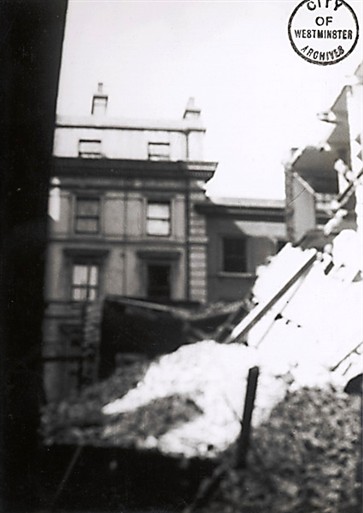 Photo:Damage to Paymaster General's Office, 8 October 1940