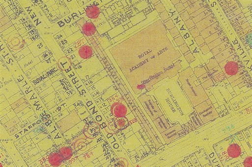 Photo:Bomb Map, Burlington Arcade