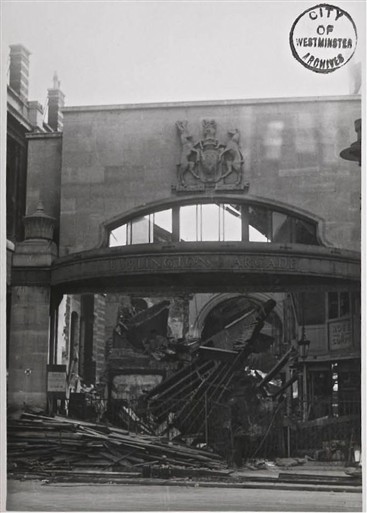 Photo:Burlington Arcade, Burlington Garden End, 1940
