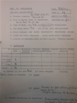 Photo:Air Raid Damage Report for Gas Light and Coke Company, 11 November 1940