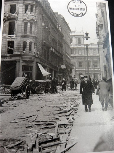 Photo:Duke Street St James's looking towards Piccadilly, 1941