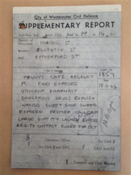 Photo:ARP Supplementary Report, Rutherford Street, 18 June 1944