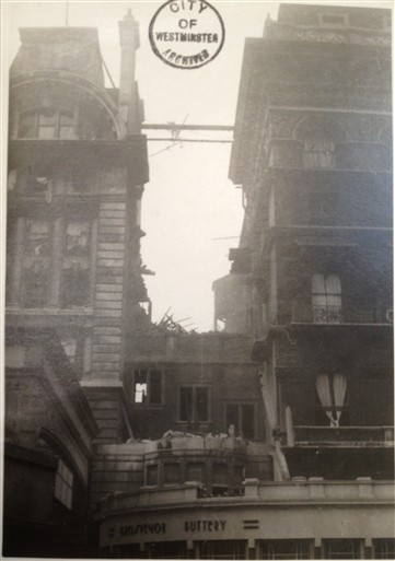 Photo:Damage to Grosvenor Hotel, 9 October 1940