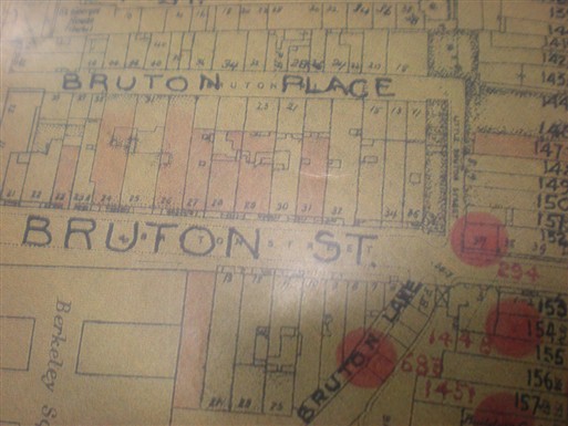 Photo:Bomb Map: 39 Bruton Street W1
