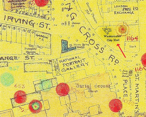 Photo:Bomb Map: Westminster City Hall