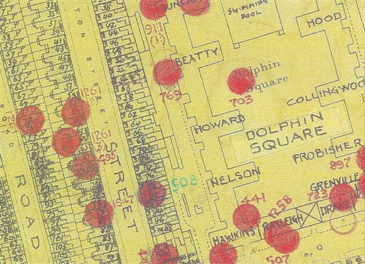 Photo:Bomb Map: Dolphin Square