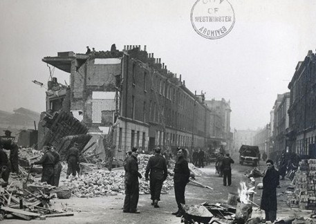 Photo:Damage near Ebury Bridge, December 1940