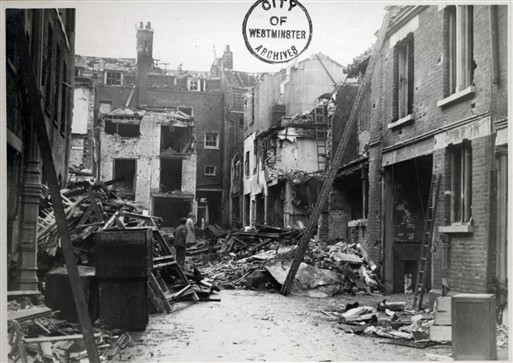 Photo:Damage to Shepherd Market, Mayfair, November 1940