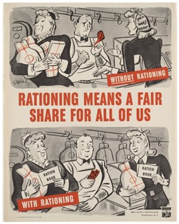 Photo:Rationaing introduced the concept of fair shares for all