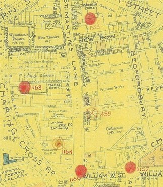 Photo:Bomb Map: St Martin's Lane (CLE incident at top of page)