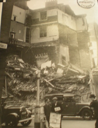 Photo:40 Dover Street , September 1940