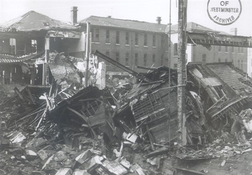 Photo:Damage to Wellington Barracks, November 1940